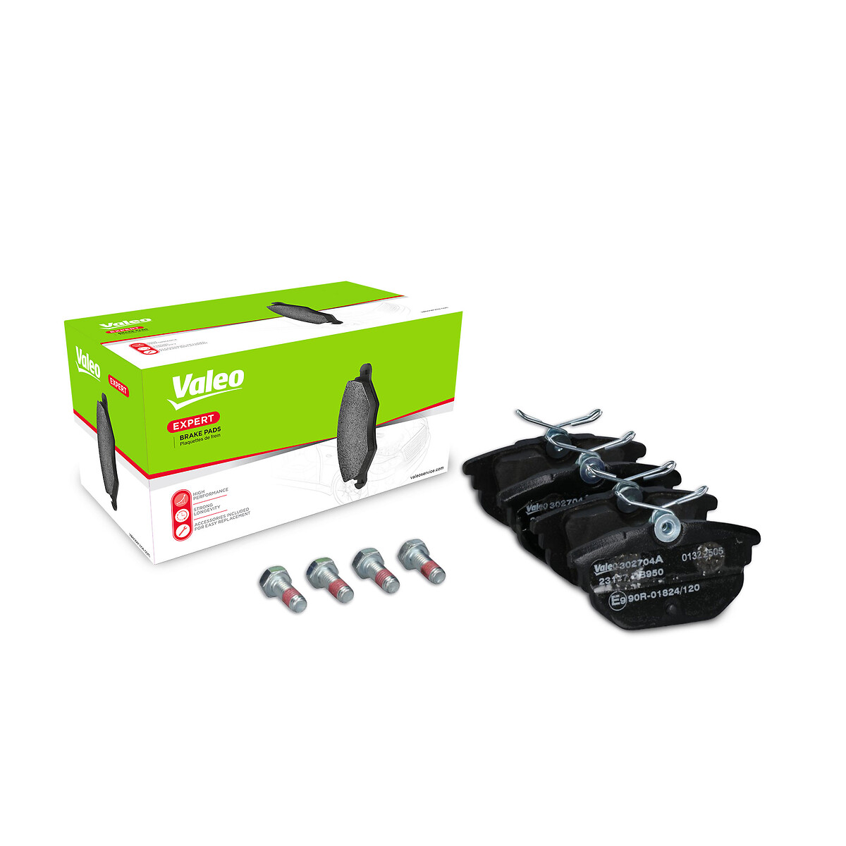 Jeu de 4 plaquettes de frein VALEO ref. 302704A
